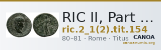 RIC II, Part 1 (second edition) Titus 154 — CANOA