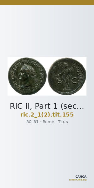 RIC II, Part 1 (second edition) Titus 155 — CANOA