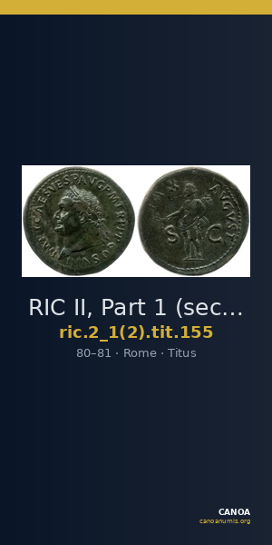 RIC II, Part 1 (second edition) Titus 155 — CANOA