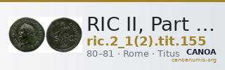 RIC II, Part 1 (second edition) Titus 155 — CANOA