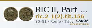 RIC II, Part 1 (second edition) Titus 156 — CANOA