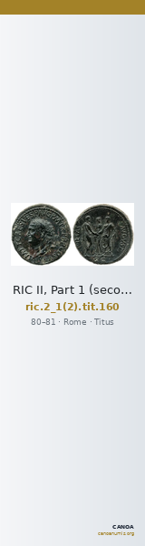 RIC II, Part 1 (second edition) Titus 160 — CANOA