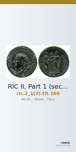 RIC II, Part 1 (second edition) Titus 160 — CANOA
