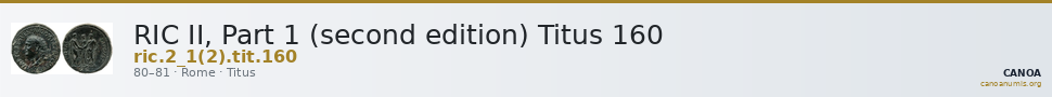 RIC II, Part 1 (second edition) Titus 160 — CANOA
