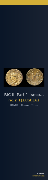 RIC II, Part 1 (second edition) Titus 162 — CANOA