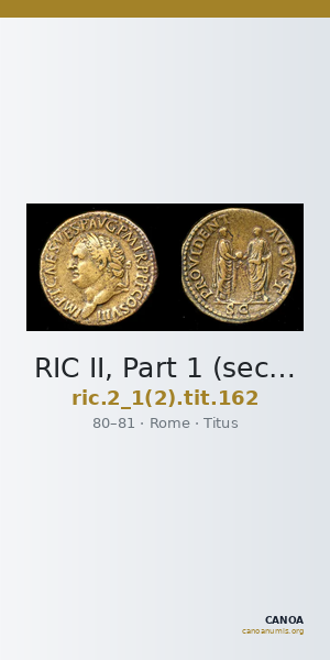 RIC II, Part 1 (second edition) Titus 162 — CANOA
