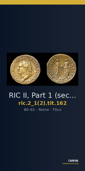 RIC II, Part 1 (second edition) Titus 162 — CANOA