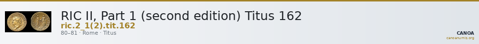 RIC II, Part 1 (second edition) Titus 162 — CANOA