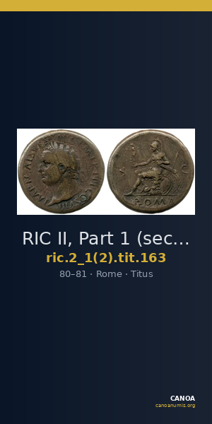 RIC II, Part 1 (second edition) Titus 163 — CANOA