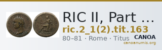 RIC II, Part 1 (second edition) Titus 163 — CANOA