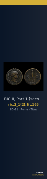 RIC II, Part 1 (second edition) Titus 165 — CANOA