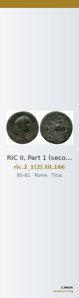 RIC II, Part 1 (second edition) Titus 166 — CANOA