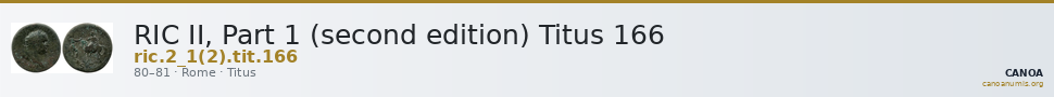 RIC II, Part 1 (second edition) Titus 166 — CANOA