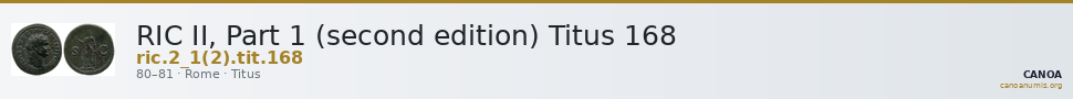 RIC II, Part 1 (second edition) Titus 168 — CANOA