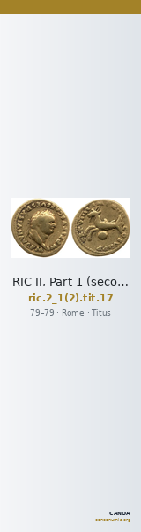 RIC II, Part 1 (second edition) Titus 17 — CANOA