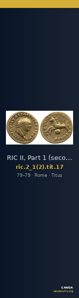 RIC II, Part 1 (second edition) Titus 17 — CANOA
