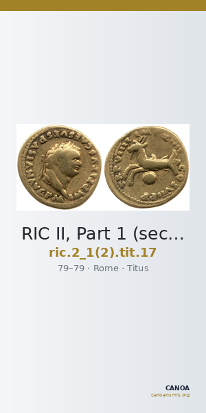 RIC II, Part 1 (second edition) Titus 17 — CANOA