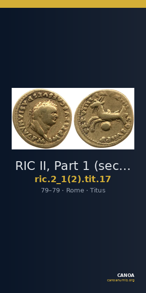 RIC II, Part 1 (second edition) Titus 17 — CANOA