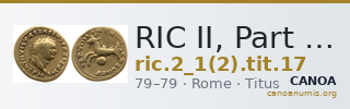 RIC II, Part 1 (second edition) Titus 17 — CANOA