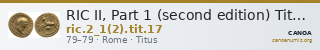 RIC II, Part 1 (second edition) Titus 17 — CANOA