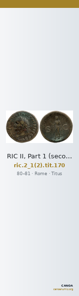 RIC II, Part 1 (second edition) Titus 170 — CANOA