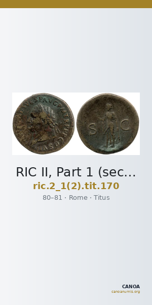 RIC II, Part 1 (second edition) Titus 170 — CANOA