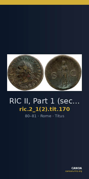 RIC II, Part 1 (second edition) Titus 170 — CANOA