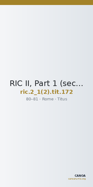 RIC II, Part 1 (second edition) Titus 172 — CANOA