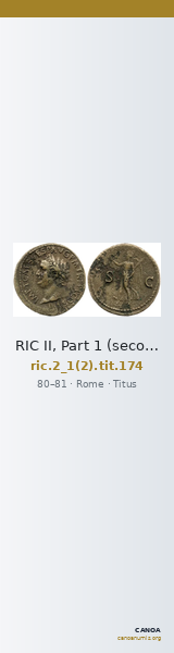 RIC II, Part 1 (second edition) Titus 174 — CANOA