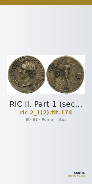 RIC II, Part 1 (second edition) Titus 174 — CANOA