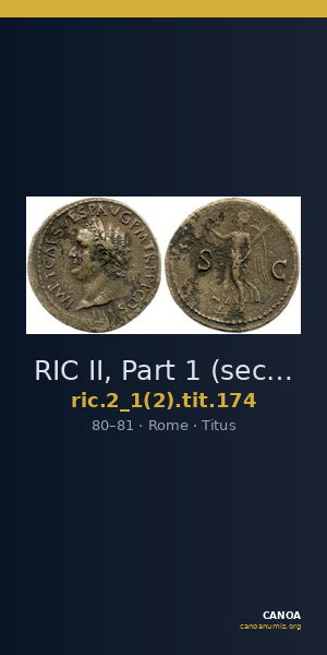 RIC II, Part 1 (second edition) Titus 174 — CANOA