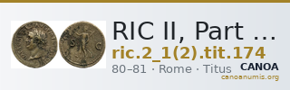 RIC II, Part 1 (second edition) Titus 174 — CANOA