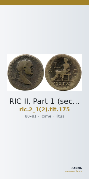 RIC II, Part 1 (second edition) Titus 175 — CANOA