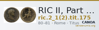 RIC II, Part 1 (second edition) Titus 175 — CANOA