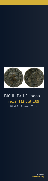 RIC II, Part 1 (second edition) Titus 189 — CANOA