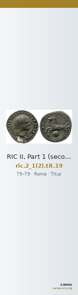 RIC II, Part 1 (second edition) Titus 19 — CANOA