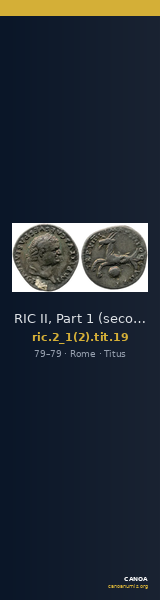 RIC II, Part 1 (second edition) Titus 19 — CANOA