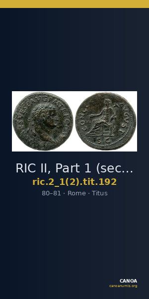 RIC II, Part 1 (second edition) Titus 192 — CANOA
