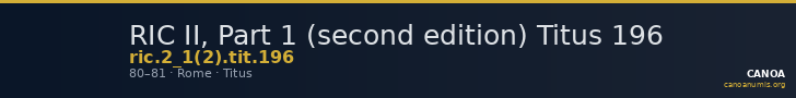 RIC II, Part 1 (second edition) Titus 196 — CANOA