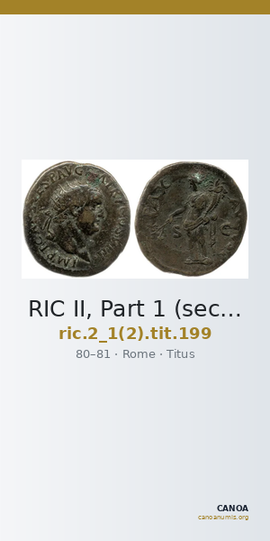 RIC II, Part 1 (second edition) Titus 199 — CANOA