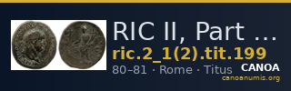 RIC II, Part 1 (second edition) Titus 199 — CANOA