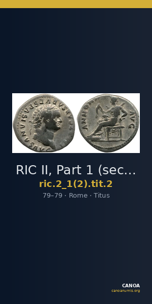 RIC II, Part 1 (second edition) Titus 2 — CANOA
