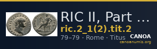 RIC II, Part 1 (second edition) Titus 2 — CANOA