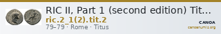 RIC II, Part 1 (second edition) Titus 2 — CANOA
