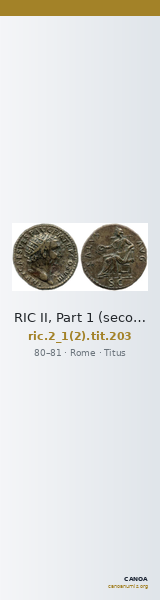 RIC II, Part 1 (second edition) Titus 203 — CANOA