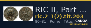 RIC II, Part 1 (second edition) Titus 203 — CANOA
