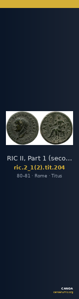 RIC II, Part 1 (second edition) Titus 204 — CANOA