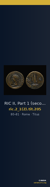 RIC II, Part 1 (second edition) Titus 205 — CANOA