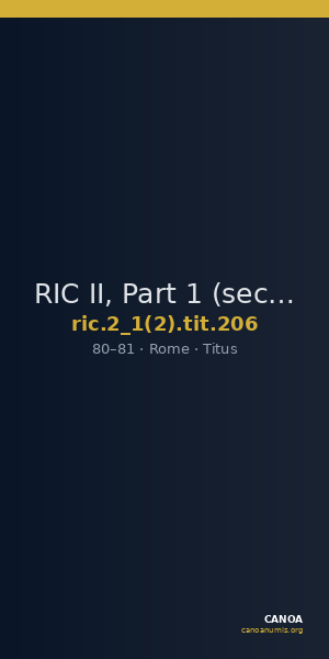 RIC II, Part 1 (second edition) Titus 206 — CANOA