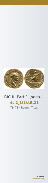 RIC II, Part 1 (second edition) Titus 21 — CANOA